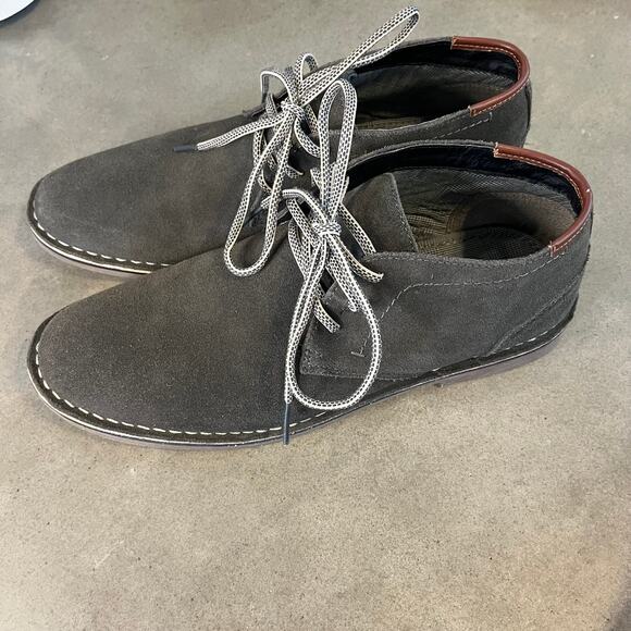 Kenneth Cole Gray Leather lace up oxford mens shoes size 12 business casual - Picture 8 of 11